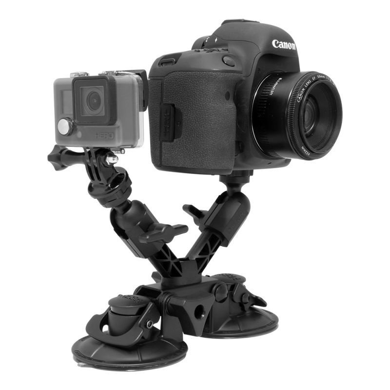 画像2: Fat Gecko Xマウント　2ヘッド2点支持吸盤式カメラマウント[DDFG-X-DUAL]