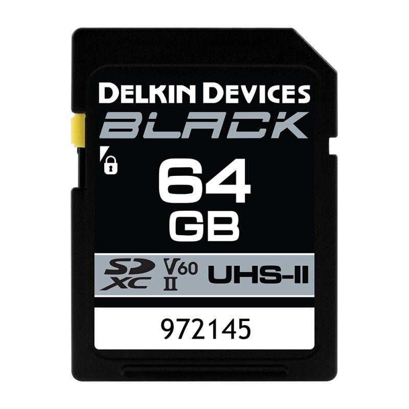 64GB BLACK SDXC UHS-II（U3/V60）メモリーカード - HSG
